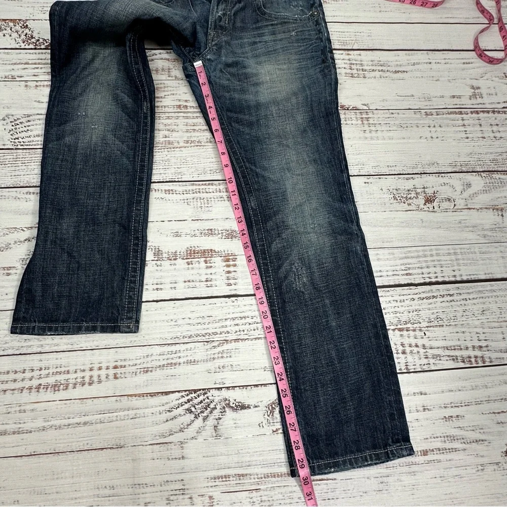 MEK Y2K Men’s size 31 x 29.5” Washington Slim Straight Distressed Jeans
